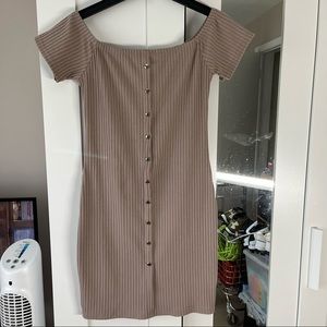 Say What? Taupe Dress Size Large